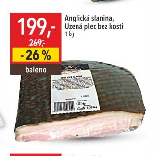 Anglická slanina, Uzená plec bez kosti