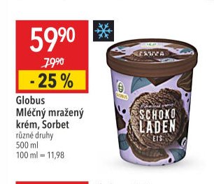 Globus Mléčný mražený krém, Sorbet