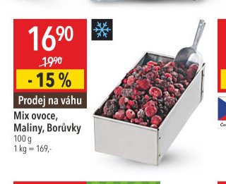 Mix ovoce, Maliny, Borůvky