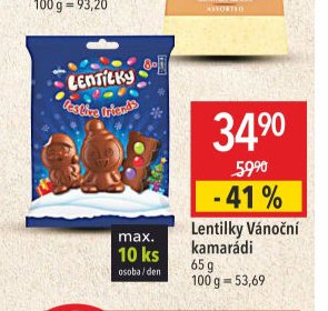 Lentilky Vánoční kamarádi