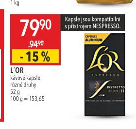 L'OR kávové kapsle