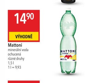 Mattoni minerální voda ochucená