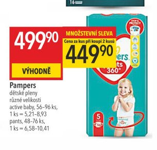 Pampers dětské pleny