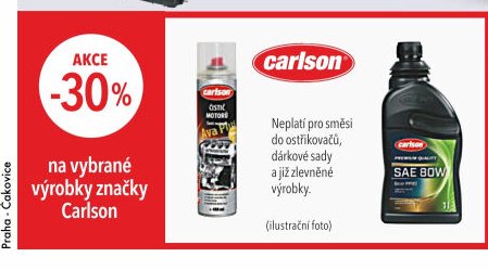 na vybrané výrobky značky Carlson