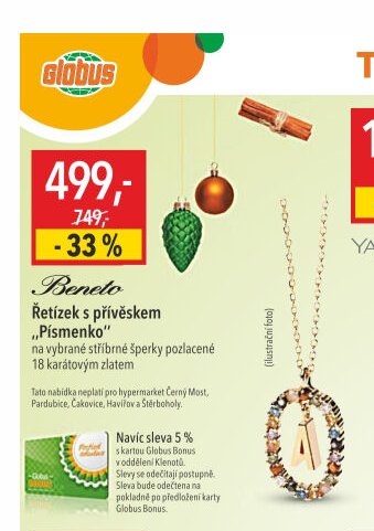 Řetízek s přívěskem „Písmenko“