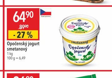 Opočenský jogurt smetanový
