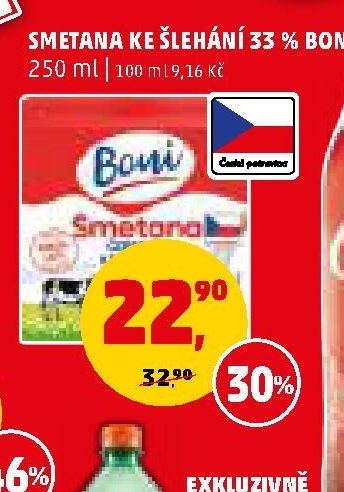 Smetana ke šlehání 33 % Boni