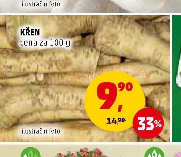 KŘEN cena za 100 g