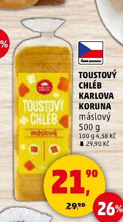 TOUSTOVÝ CHLÉB KARLOVA KORUNA