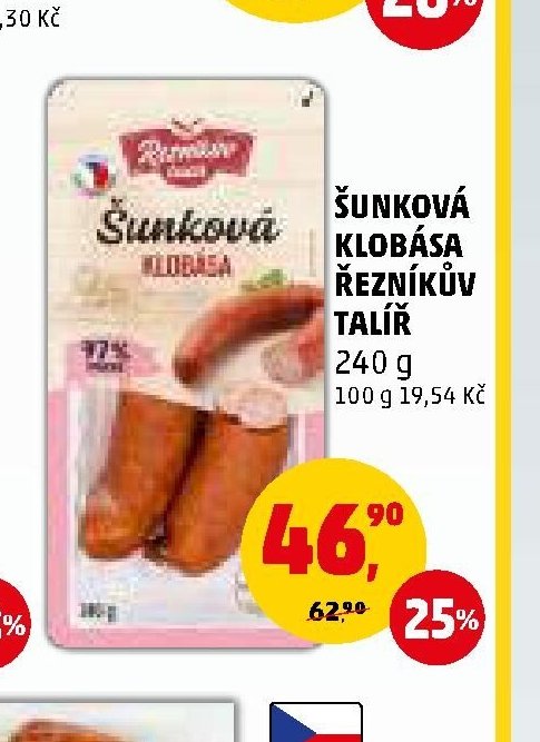 ŠUNKOVÁ KLOBÁSA ŘEZNÍKŮV TALÍŘ