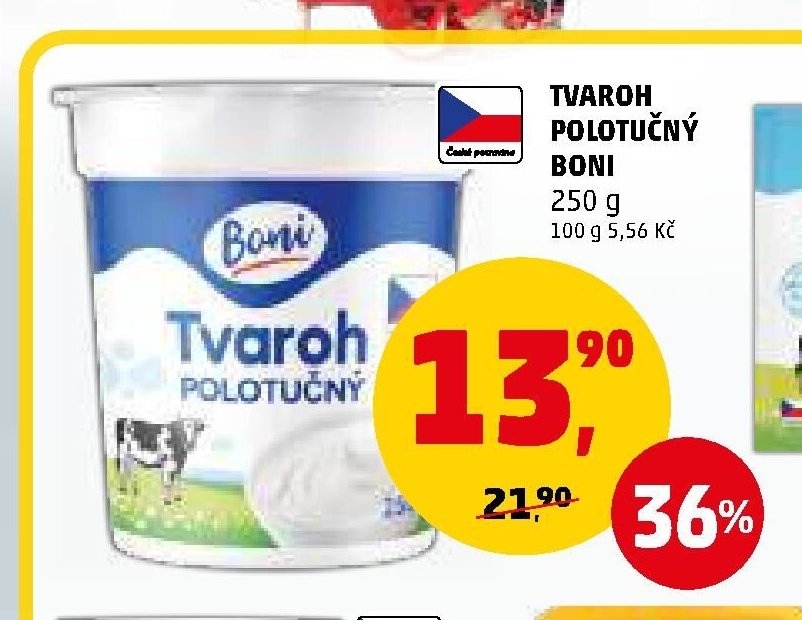 Tvaroh polotučný Boni