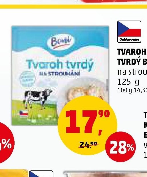 Tvaroh tvrdý Boni na strouhání