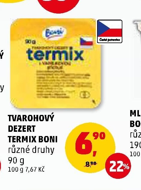 Tvarohový dezert Termix Boni
