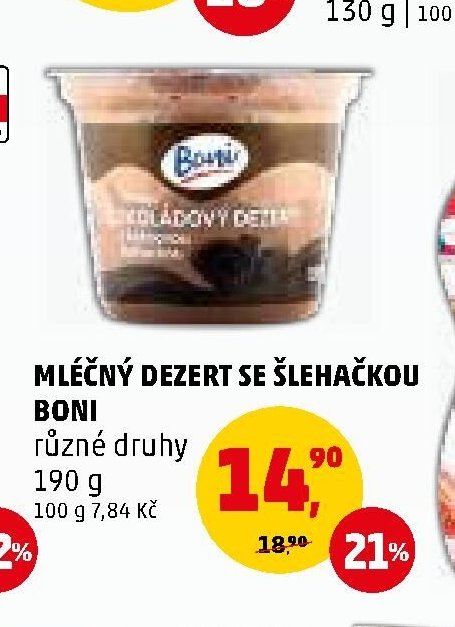 Mléčný dezert se šlehačkou Boni