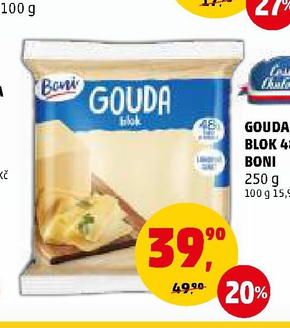 Gouda blok 48% Boni