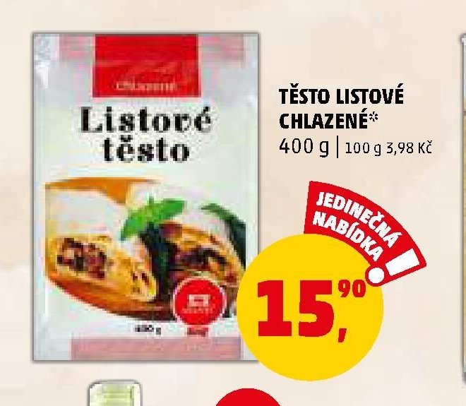 TĚSTO LISTOVÉ CHLAZENÉ