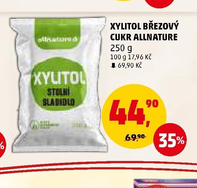 XYLITOL BŘEZOVÝ CUKR ALLNATURE