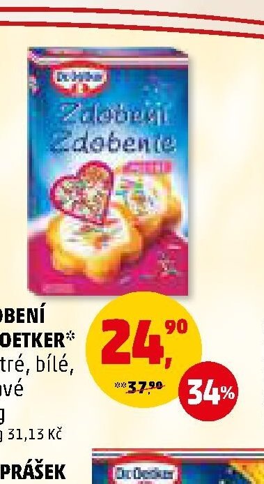 ZDOBENÍ DR.OETKER pestré, bílé, tmavé
