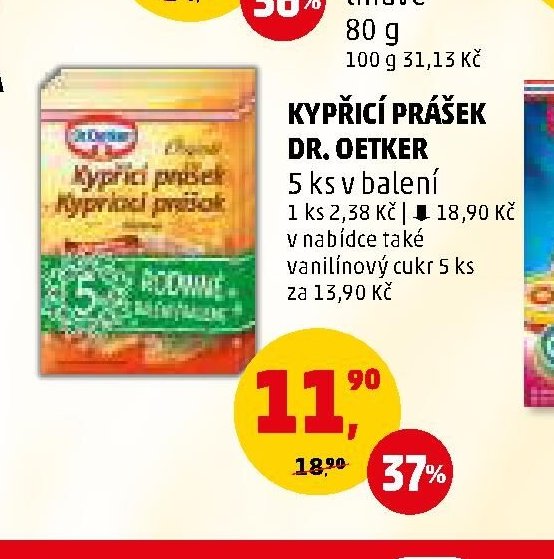 KYPŘICÍ PRÁŠEK DR. OETKER