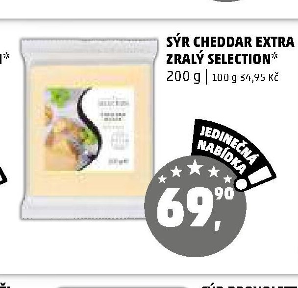 SÝR CHEDDAR EXTRA ZRALÝ SELECTION