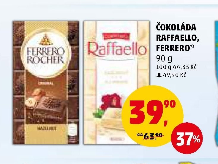ČOKOLÁDA RAFFAELLO, FERRERO