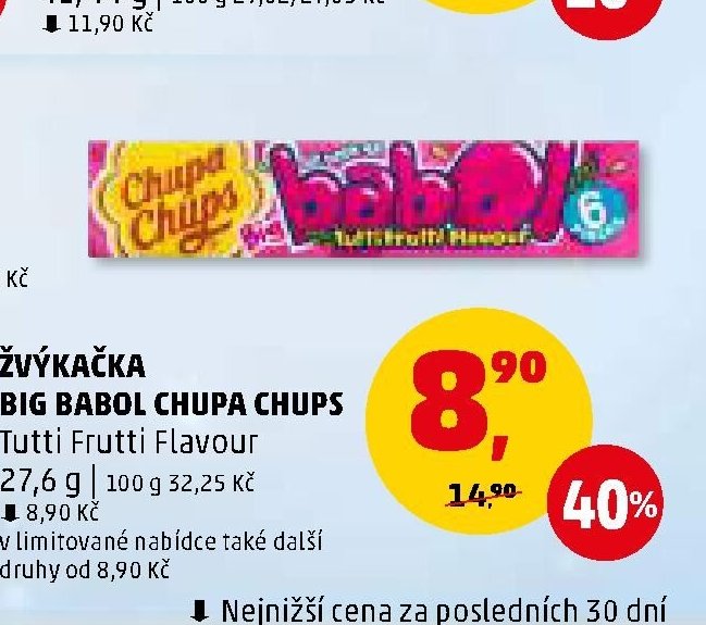ŽVÝKAČKA BIG BABOL CHUPA CHUPS
