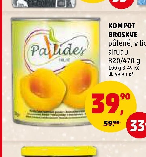 Kompot broskve Pallides