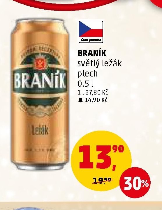 Braník světlý ležák plech