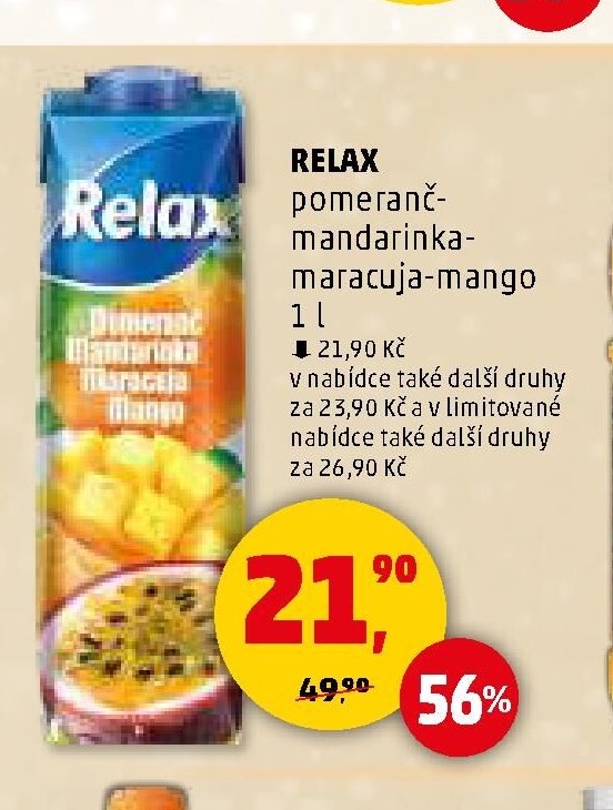 Relax pomeranč-mandarinka-maracuja-mango