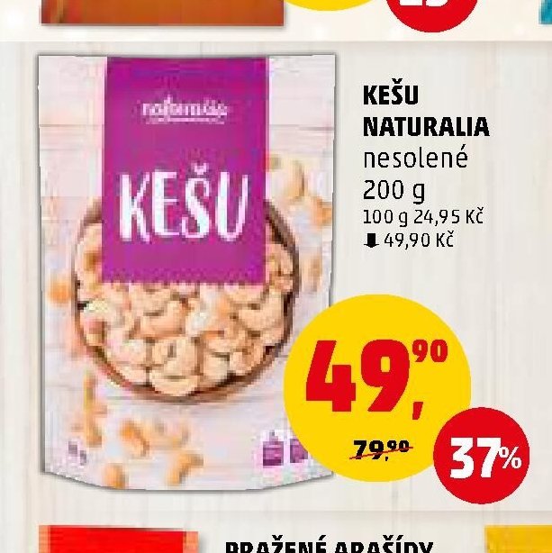 KEŠU NATURALIA nesolené