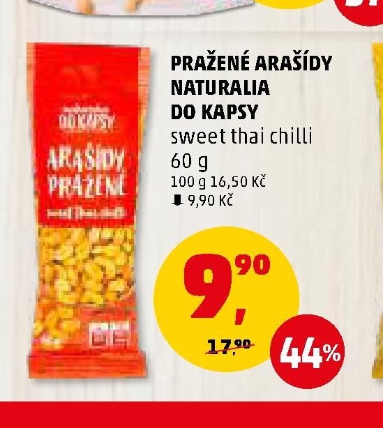 PRAŽENÉ ARAŠÍDY NATURALIA DO KAPSY sweet thai chilli
