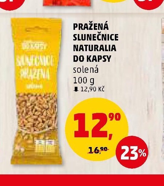 PRAŽENÁ SLUNEČNICE NATURALIA DO KAPSY solená