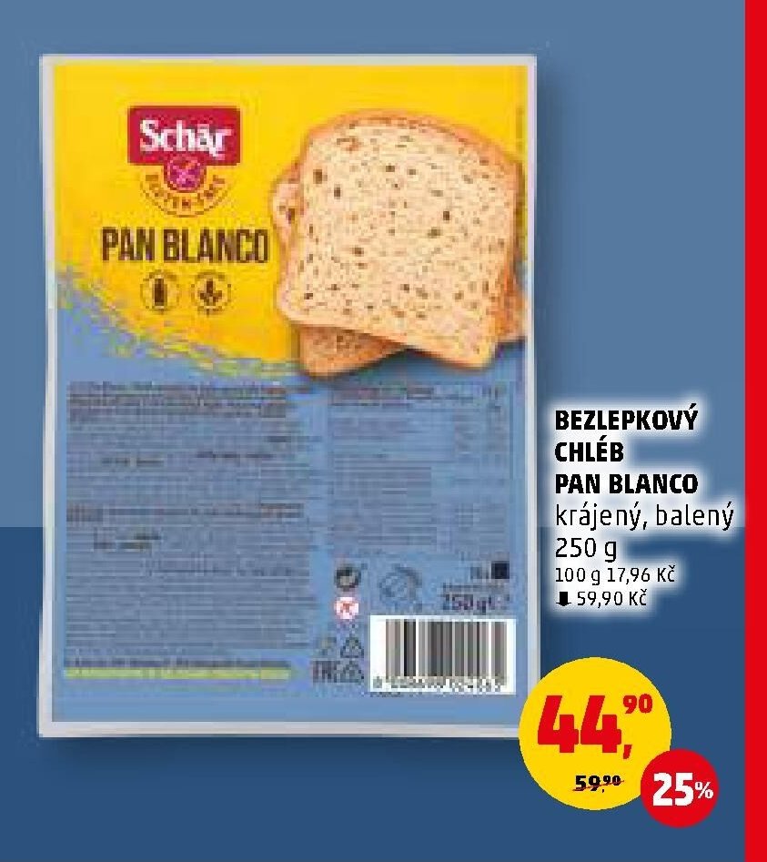 BEZLEPKOVÝ CHLÉB PAN BLANCO