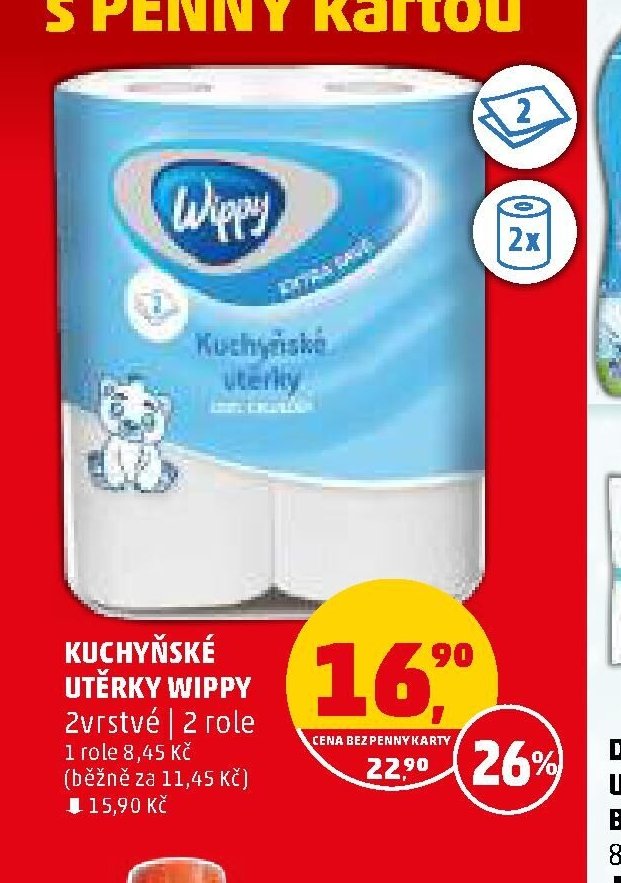KUCHYŇSKÉ UTĚRKY WIPPY 2vrstvé