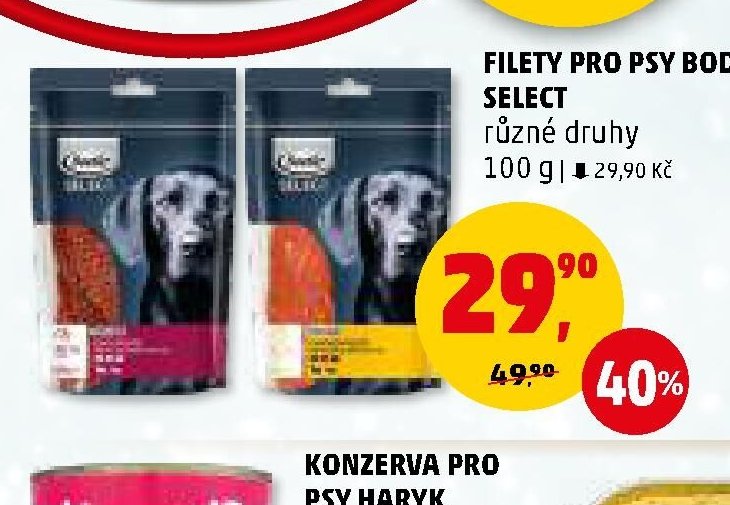 FILETY PRO PSY BODIE SELECT různé druhy