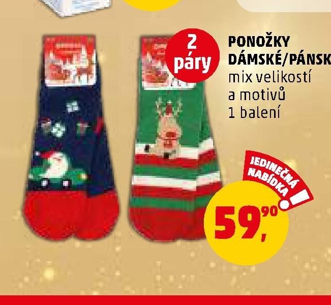 PONOŽKY DÁMSKÉ/PÁNSKÉ* mix velikostí a motivů