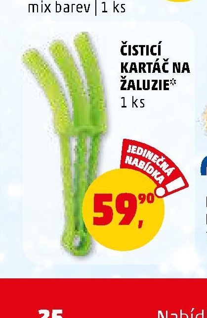 Čisticí kartáč na žaluzie