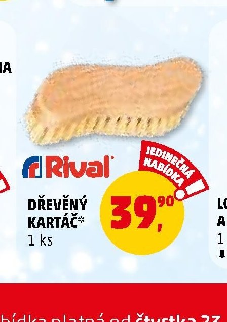 Rival dřevěný kartáč