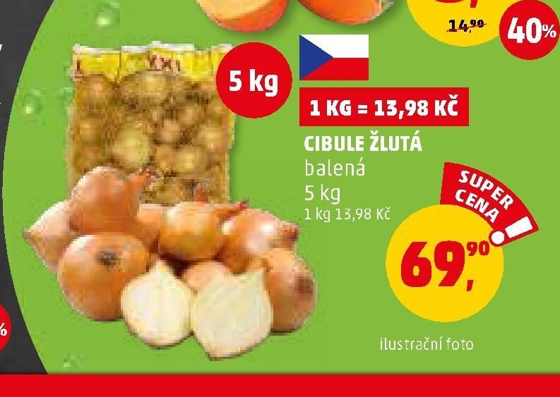 CIBULE ŽLUTÁ, 5 kg