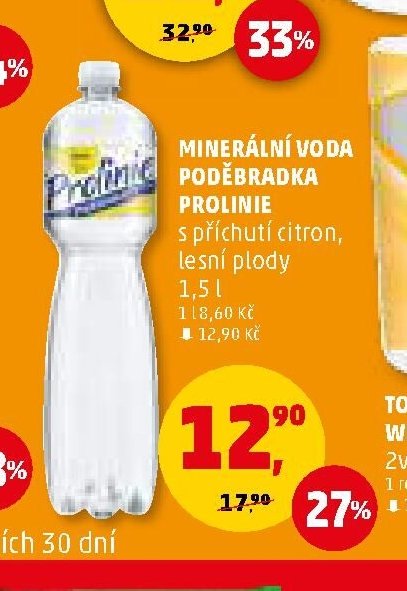 MINERÁLNÍ VODA PODĚBRADKA PROLINIE