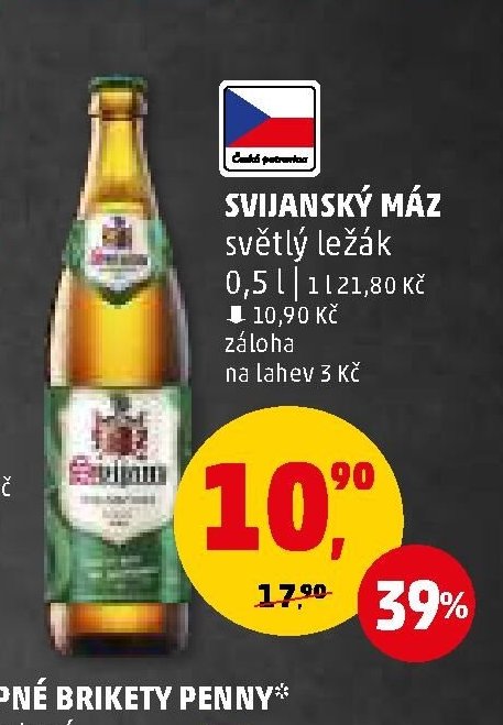 SVIJANSKÝ MÁZ světlý ležák 0,5 l