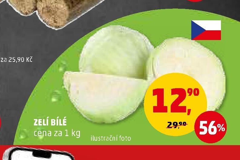 ZELÍ BÍLÉ cena za 1 kg