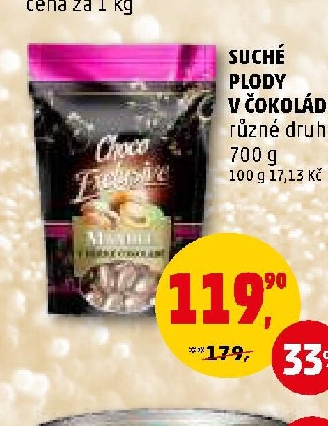 SUCHÉ PLODY V ČOKOLÁDĚ