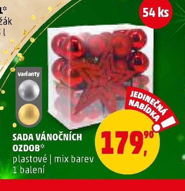SADA VÁNOČNÍCH OZDOB
