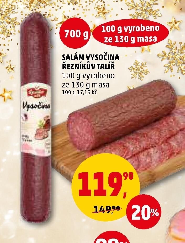 Salám Vysočina Řezníkův talíř