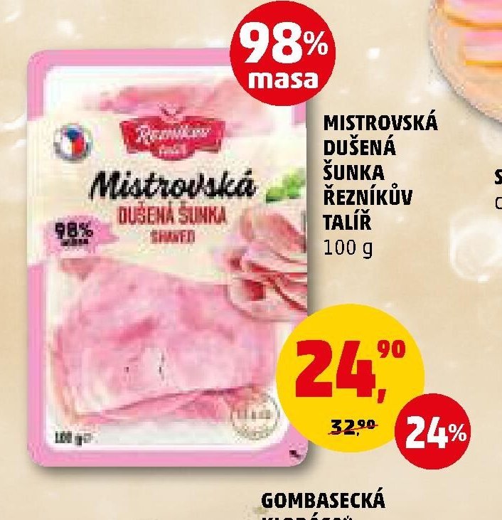 Mistrovská dušená šunka Řezníkův talíř