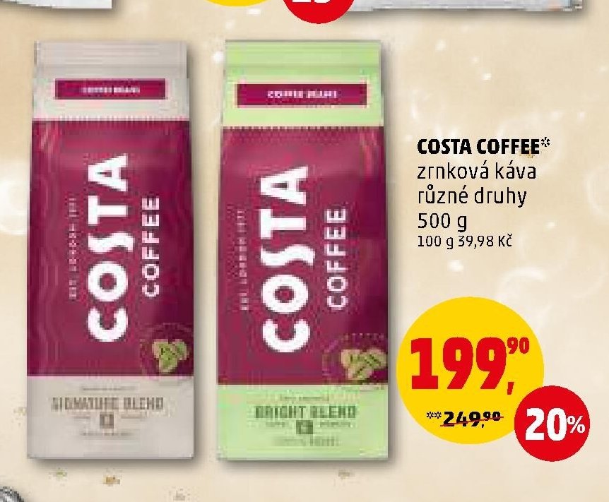 COSTA COFFEE zrnková káva