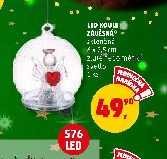 LED KOULE ZÁVĚSNÁ