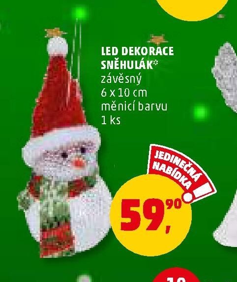 LED DEKORACE SNĚHULÁK
