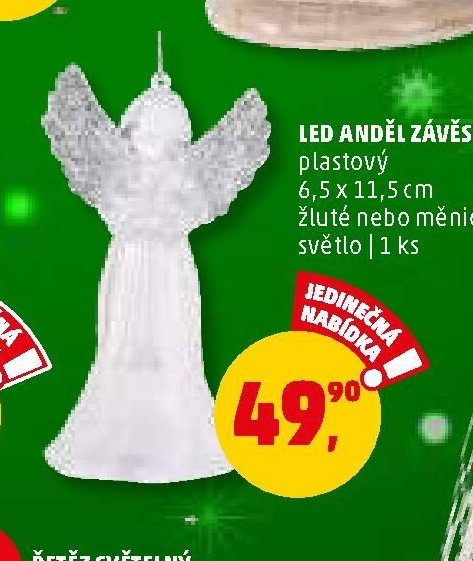 LED ANDĚL ZÁVĚSNÝ